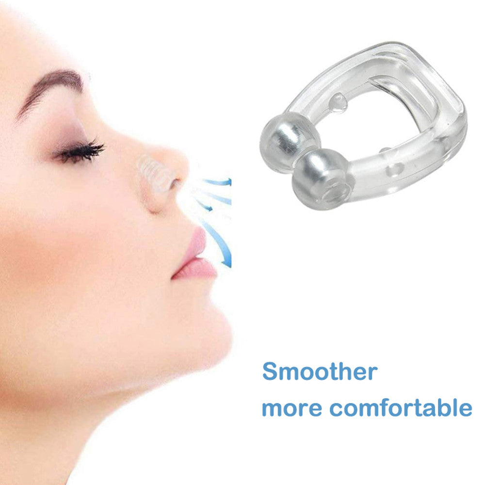 Silicone magnético anti ronco nasal dilatador parar ronco nariz clip aid fácil respirar melhorar o sono para homem/mulher beleza saúde